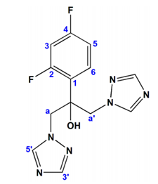 Chemical structure of fluconazole