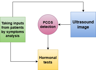 Mechanism of action of the traditional method for detecting PCOS.