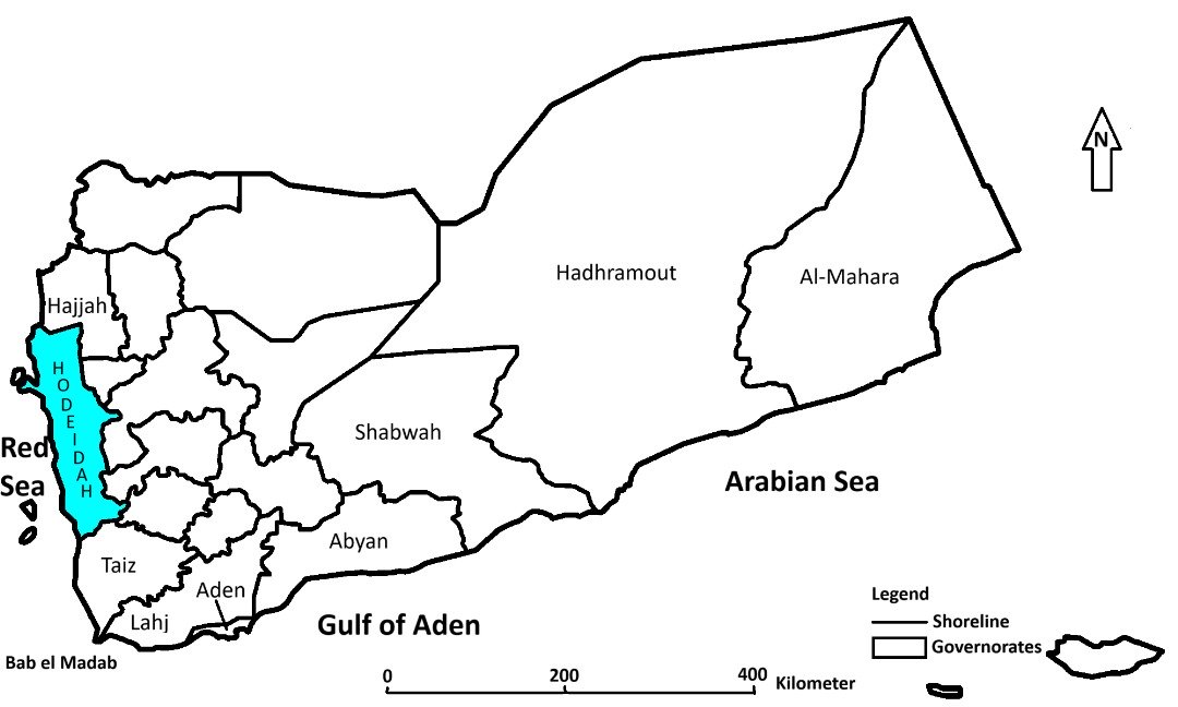 Location of Al-Hodeidah Governorate.
